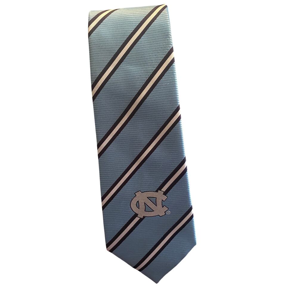 Larson UNC Tar Heels Blue Striped Neck Tie NCAA Polyester